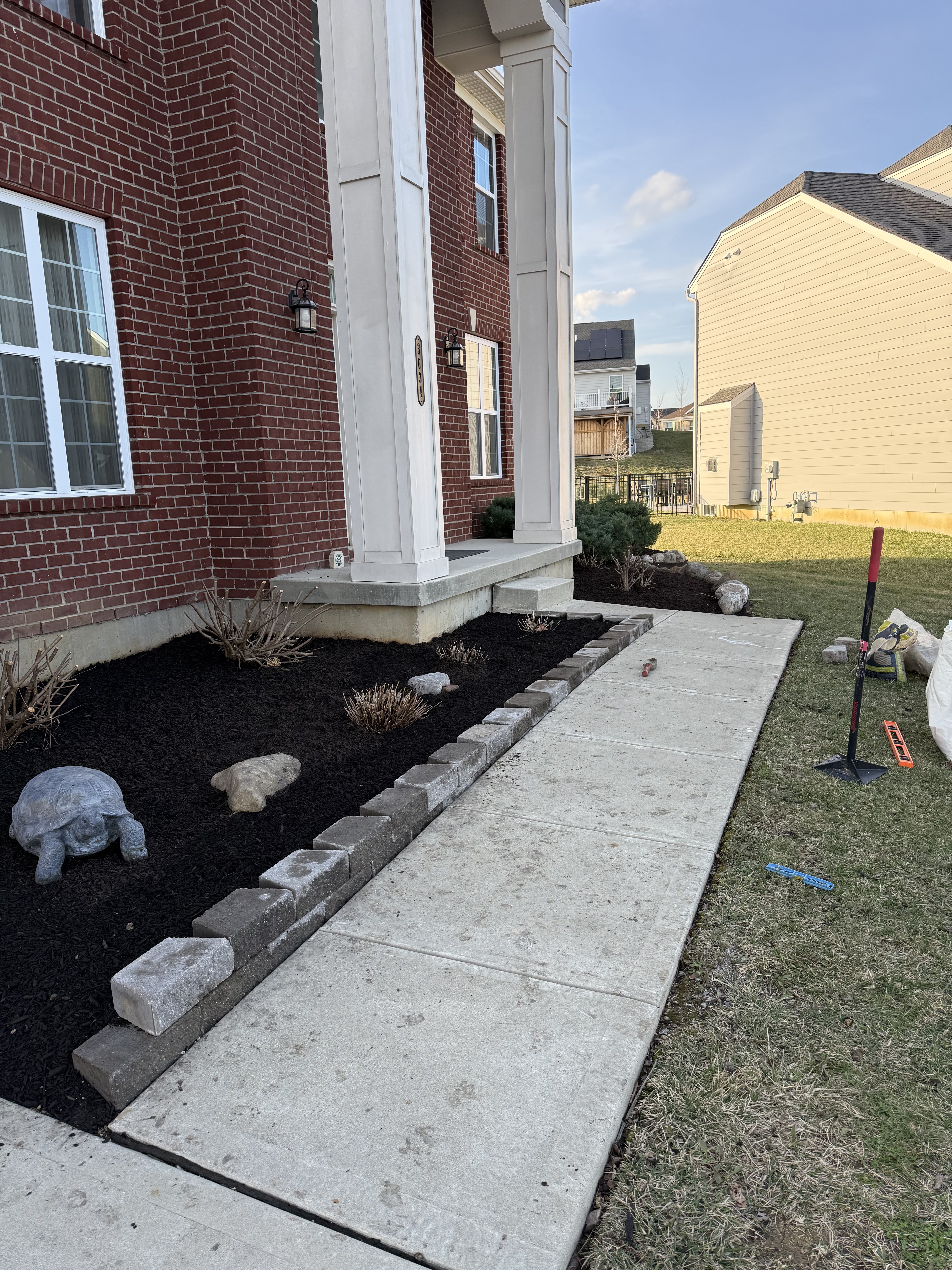 Front yard foundation landscaping