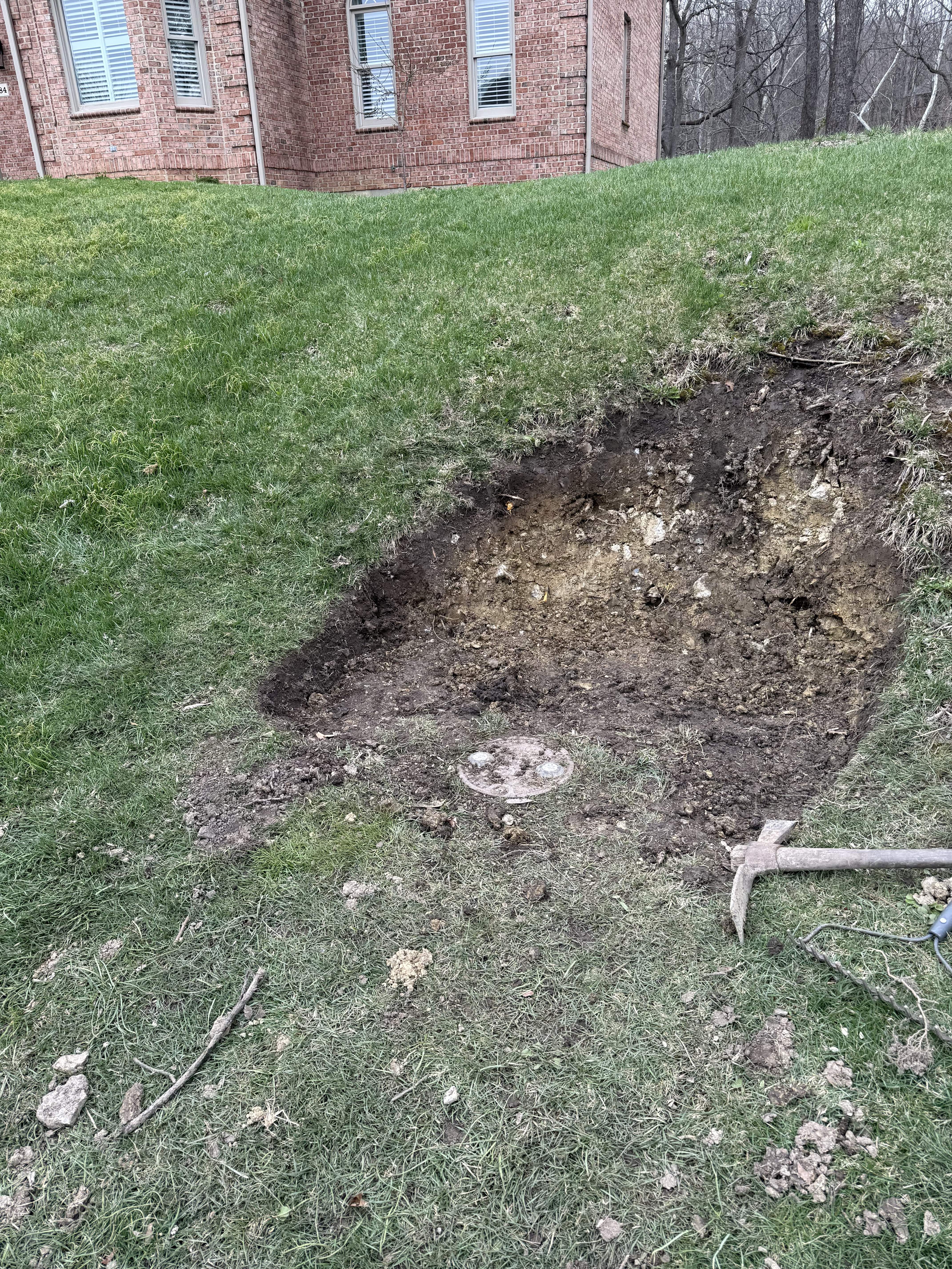 Hillside retaining wall construction