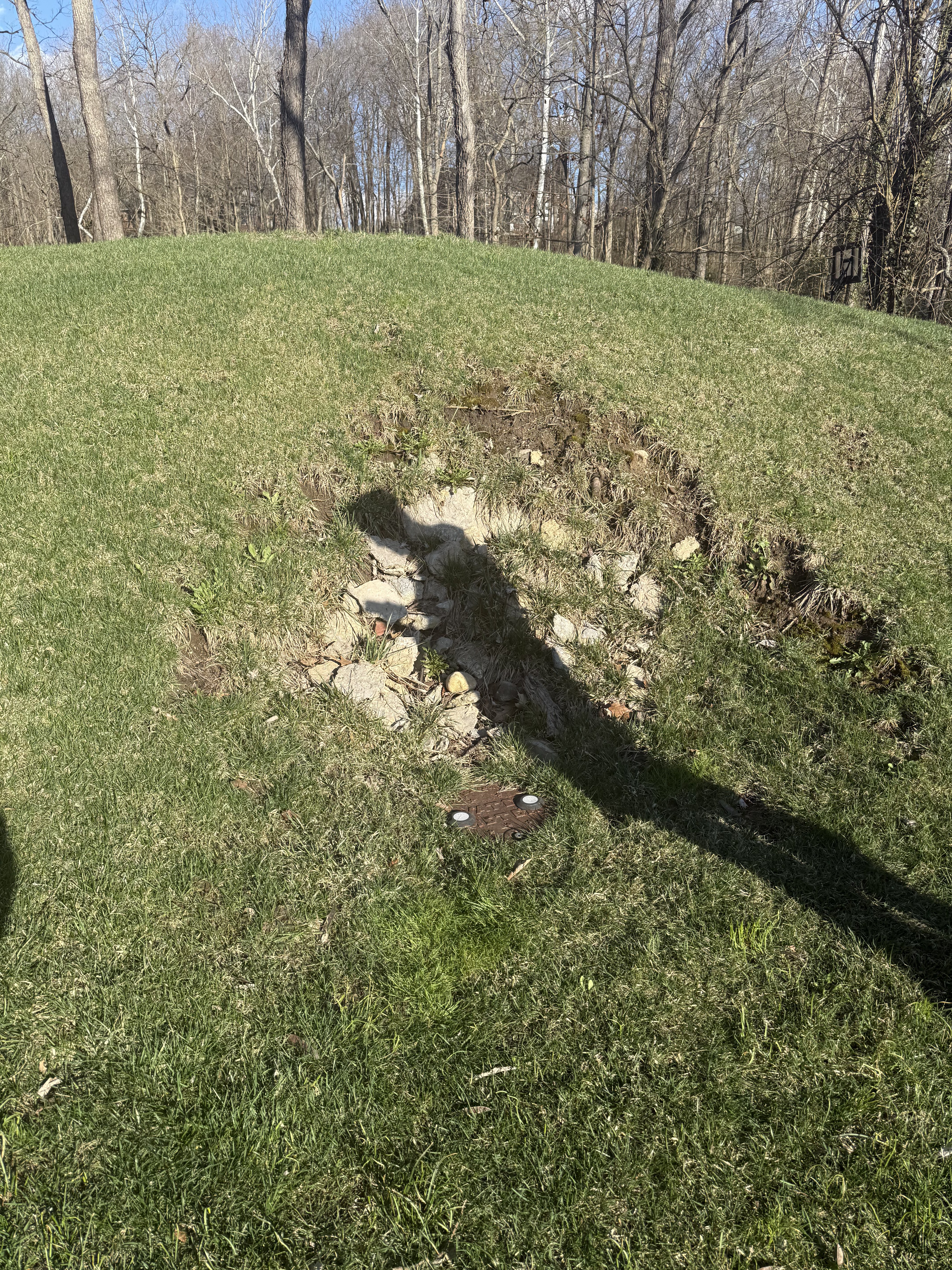 Slope project before hardscaping